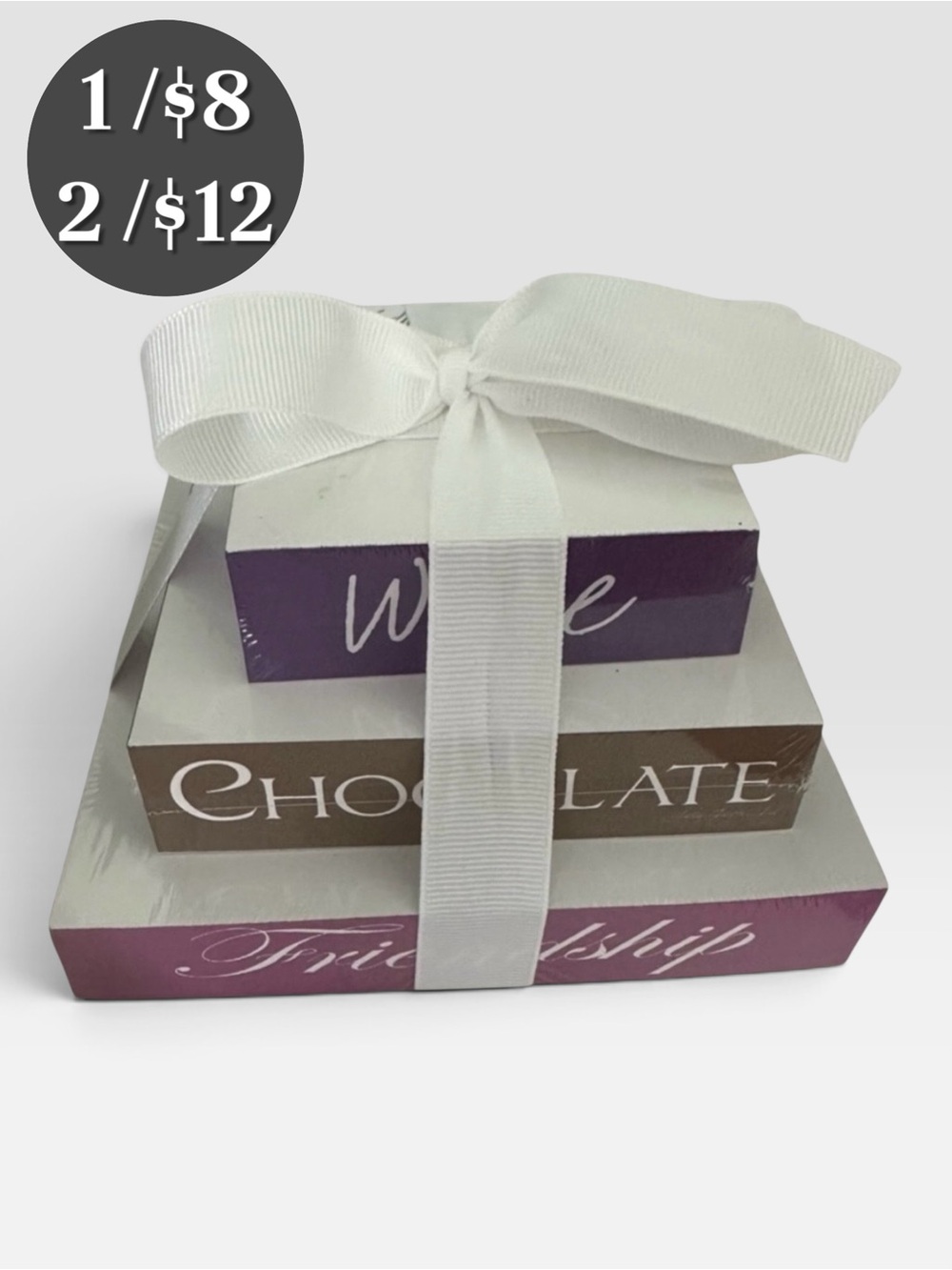🪅🍷🆕 Lady Jayne, Ltd. “Friendship Tower of Notes”. Three Tier.  NWT.